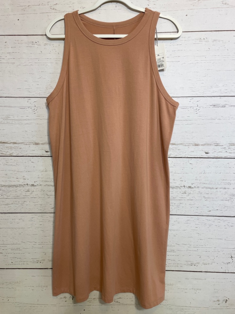 A New Day Salmon/Tan Tank Dress, size XL, NWT